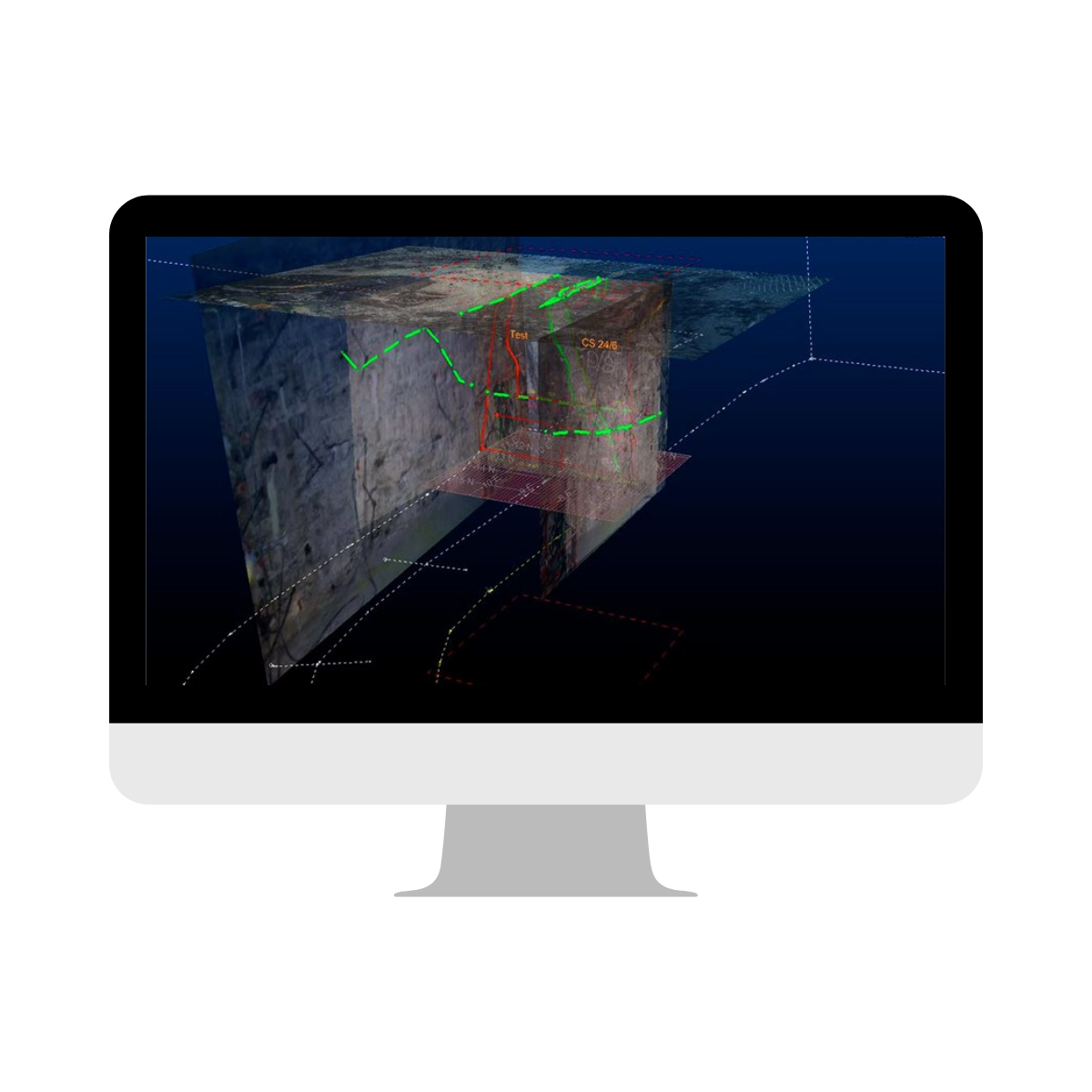 Datamine Geology Mining Software - Solution Face Mapping